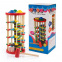 Creative Pound and Roll Wooden Tower with Hammer Knock the Ball Rolling Off Ladder Wooden Toys Early Education Toys