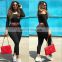 custom brand Women Fall Jogger 2 Piece Pants Set Velvet Sweatsuit For Women round  Jogging Suit sexy Women Velour Tracksuit