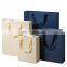 Small Size Luxury Beige Gift Shopping Paper Bags Custom Small With Logo Handle