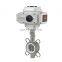 COVNA DN200 8 inch PN16 PTFE Rubber Seat Wafer Type Stainless Steel 12V DC Modulating Electric Actuator Butterfly Valve