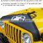 Auto Exterior Car Accessories Engine Hood T-Style Front Bra Protector Cover For Jeep Wrangler TJ 1997-2006 (Five Star)