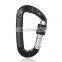 JRSGS 12KN Climbing D-Ring Snap Hook with Screwgate Heavy Duty Aluminium Alloy Carabiner Clip