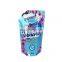 custom refillable squeeze barrier leak proof flexible packaging fabric softener pouches spout for laundry detergent liquid bag