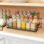 3 Tier Expandable Pantry Display Shelf With Protection Railing Spice Rack Cabinet Organizer