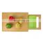 Large Organic Bamboo Chopping Board Cutting Board With Stackable Containers Trays For Kitchen
