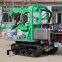 Crawler self propelled walnut tree harvester machine