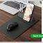 Pu Leather Foldable 15w Fast Charger  Wireless Charge Mouse Pad Mousepad With Fast Wireless Charging