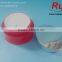 15/30/50g red oval acrylic jars with silver cap, empty cosmetic acrylic container