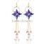 Multicolor fashion drop earrings for women 2015 long tassel earrings fancy earrings for girls