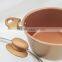 new coffee gold color aluminum cookware set non stick coating forged imitation looks