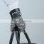 men's fashion leather gloves with houndstooth woven fabric