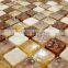 white stone mosaic tiles, coloured glass mosaic tiles, mosaic tiles mixed for covering wall well decoration