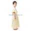 Lastest Design Girls Long Elegance Cream Frocks for Unique Angel