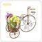 Garden balcony bicycle flower pot removable holder for home deco