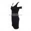 2016 new design seamless off shoudler sexy women loose black dress for wholesale
