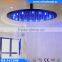 12'' Round Black Top Shower SS304 Wall Mounted Color Changing LED Shower Head