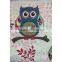 three cute owl and leaf pattern high quality jacquard fabric cotton fabric cushion cover hand bag material