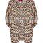 Zig Zag Print Split Back Cheap Kimono