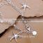 2015 Wholesale 925 silver Exquisite starfish bracelet