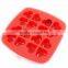 2015 new design 16 hearts lego ice mold silicone ice cube tray