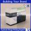 New white clothes shop step counters top display case for shoes