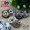 Fashion Button Rubber Core Denim Metal Jeans Button Shank Button With Pierced and Grid Logo