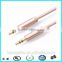 3' long male to male 3.5mm jack braided aux cable