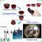 Universal for iPhone Lens 3 In1 Cell Phone Camera Lens Kits Included Fish Eye Lens + 2 in 1 Macro Lens