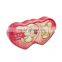 Heart-shape Lovely Chocolate Gift Box for Valentine's Day Candy Tin Heart Shape Comestics Tin Box for Food Storage
