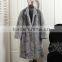 2015 New fashion women mink fur coat with grey color