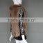 Women Genuine Rabbit Hooded Fur Cape /Shawl with Tassels