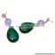 Natural Green Onyx Gemstone Handmade Fashion Dangle Earrings 14k Gold Sterling Silver Jewelry Wholesaler Supplier