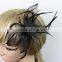 Women's Hat Style Cap With Feather Bowknot Fascinator Party Decor Hair Clip