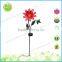 Flower with bird metal stake solar LED ground lamp
