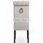 Back button fabric dining chair decorated with steel circle YB2002