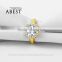 2.0 Carat Cushion Cut Halo 10K Gold Yellow Ring Simulated Diamond Ring Jewelry New Wedding Engagement Ring For Women Gift