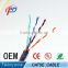 factory price white color jacket 24awg standed 0.5mm cca cat5e communication cable