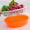 Double Layer Round Washing Basket Fruit Draining Basket Plastic PP Kitchen Basket