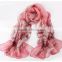 Wholesale 2016 new China digital printed silk long fashion scarf for lady