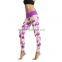 Top quality 4 needles 6 threads high tech ladies fitness tights sexy women sublimated yoga leggings wholesale