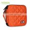 Orange 32 Capacity 230D Space Twill PVC Fabric DVD Case CD Holder personalized cd case multi disc dvd cases