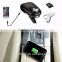 In Car 1.8 Inch Bluetooth Wireless FM Transmitter Radio Car Kit For Smart Phones With 3.5mm Audio Plug and Car Charger