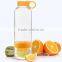 800mL Sport Tritan Plastic Fruit Infuser Water Bottle Outdoor Travel BPA Free