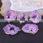 Gold Plated Purple Geode Druzy Quartz Connectors, Crystal Drusy Gem stone Beads