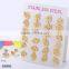 Exquisite fashionable 18k gold plated stainless steel fish shape stud earrings