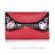 Women bag for evening parties leather messenger bag with embroidery