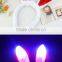 LED Light Luminous Rabbit Ears Flashing Bunny Ears Headdress Headband