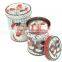 Round Christmas Gift Tin Box Christmas Metal Tin Can