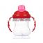Fda Approved Clear Plastic Pp Suction Nozzle Baby Water Cup With Handles Lid
