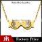 gold and silver fashion pendant fancy fish withe zirconia necklace for gift